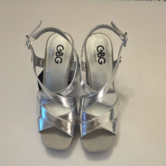 BRAND NEW GBG LOS ANGELES JEWEL STRAPPY HEELS  SANDALS R3 - Picture 2 of 15